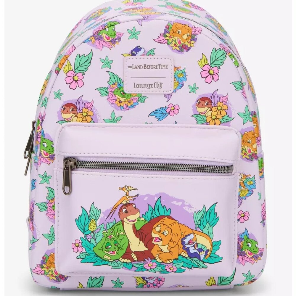 Loungefly Land Before Time Mini Backpack Littlefoot Cera Ducky Petrie Spike Bag